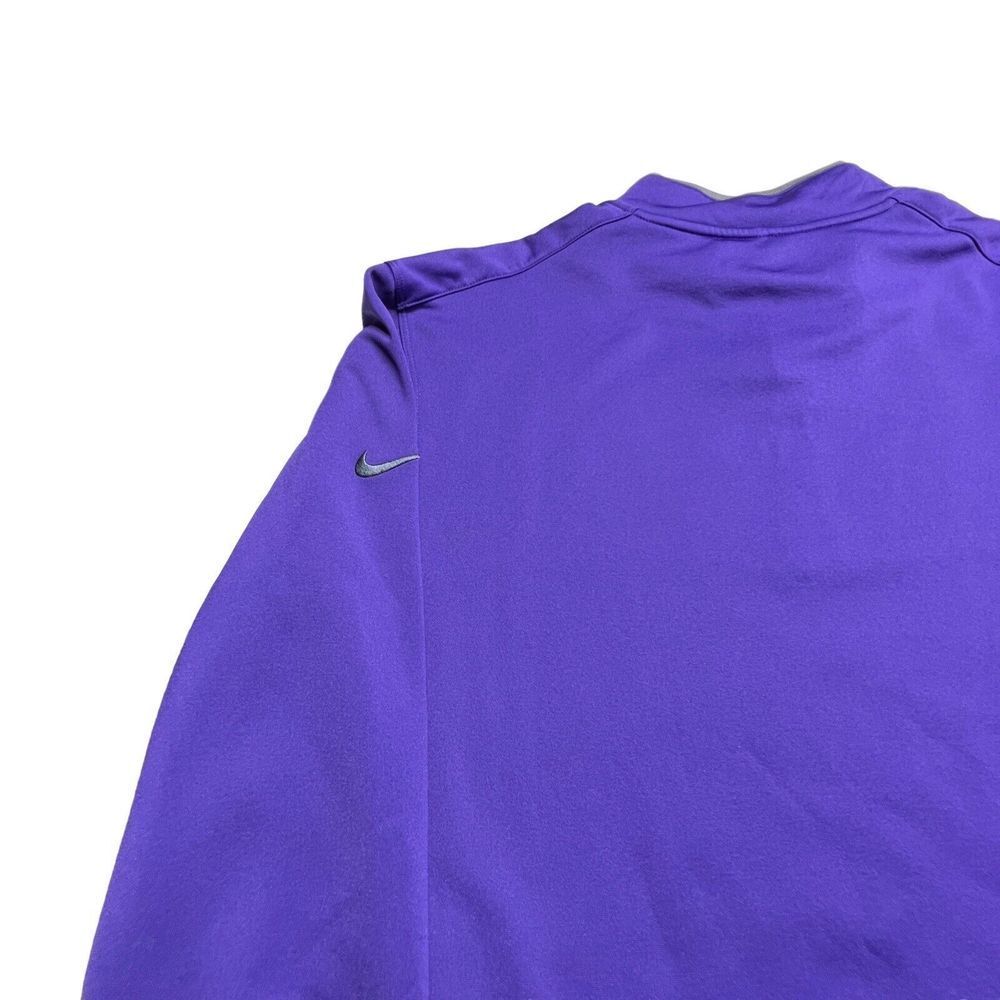 Nike Golf Shirt‎ Womens XL Standard Therma Fit Purple Mountain West Fleece Zip - Picture 6 of 14